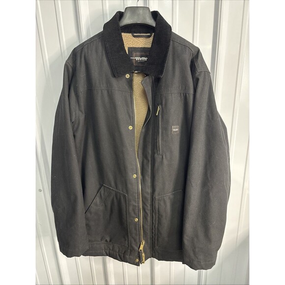 Walls Workwear Fleece Lined Black Jacket Size Large - Picture 1 of 8